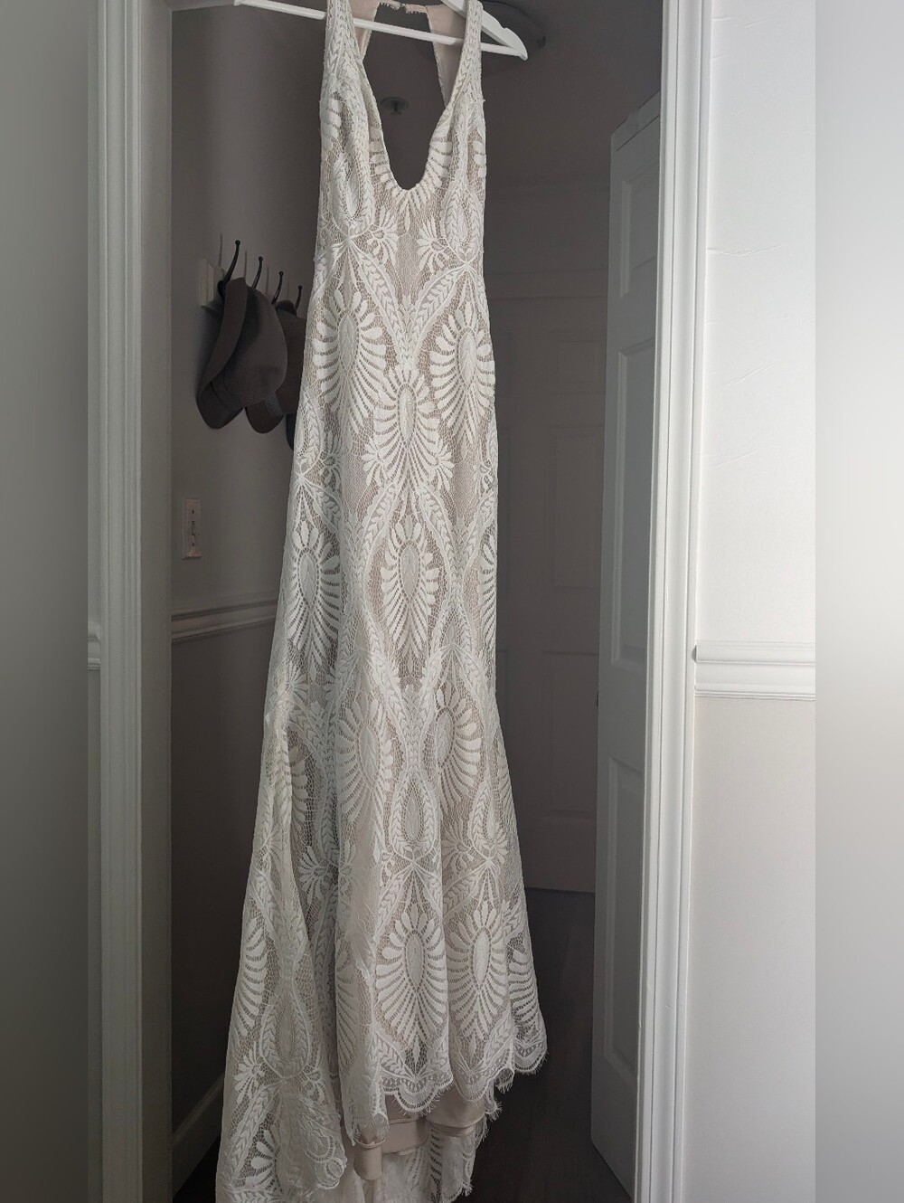 Bohemian Country Wedding Dress in Ivory-Tan